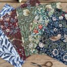 William Morris Fabric Quilting Squares for Crafting 20x20cm squares – UK Printed – Bundle 4