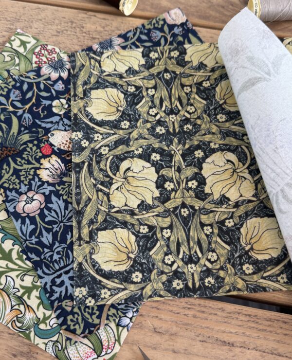William Morris Fabric Quilting Squares for Crafting 20x20cm squares – UK Printed