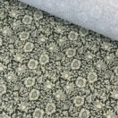 William Morris Mallow Forest Green Heavy Weight Cotton Floral Fabric By The Half Metre