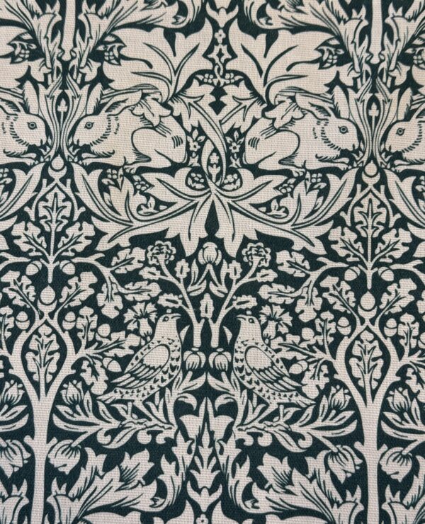 William Morris Brother Rabbit Forest Green Heavy Floral Fabric By Half Metre