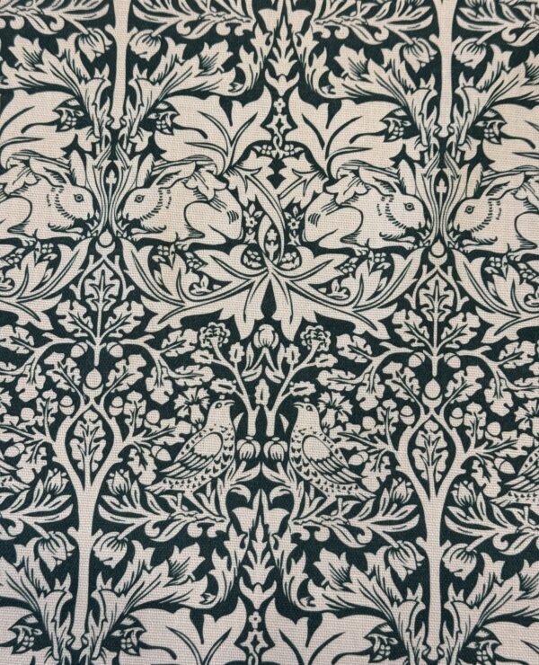 William Morris Brother Rabbit Forest Green Heavy Floral Fabric By Half Metre