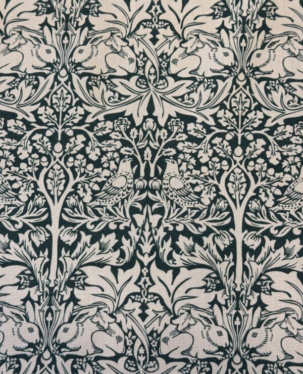 William Morris Brother Rabbit Forest Green Heavy Floral Fabric By Half Metre