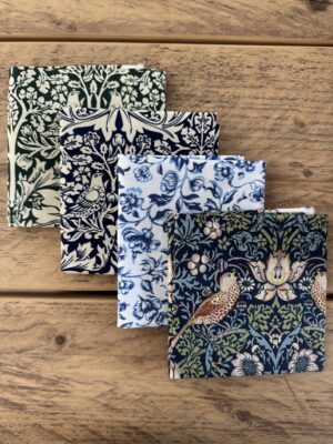 William Morris fabric almost fat quarter bundle- cotton fabric, perfect for quilting and crafts bundle 3