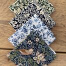 William Morris fabric almost fat quarter bundle- cotton fabric, perfect for quilting and crafts bundle 3