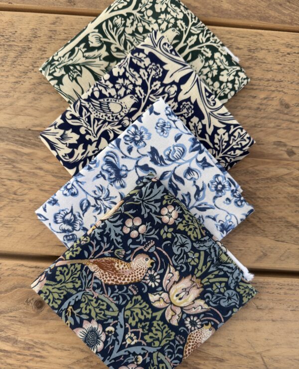 William Morris fabric almost fat quarter bundle- cotton fabric, perfect for quilting and crafts bundle 3