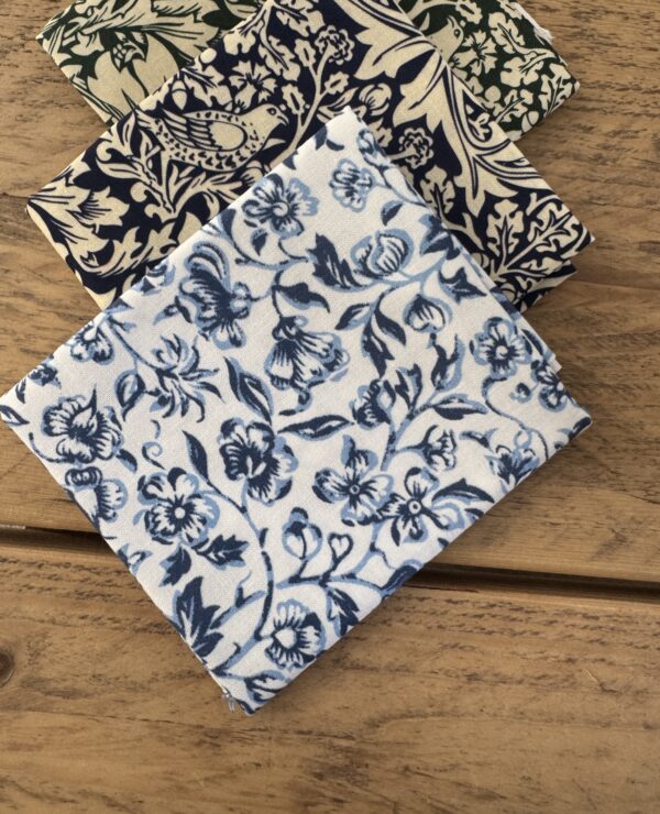 William Morris fabric almost fat quarter bundle- cotton fabric, perfect for quilting and crafts bundle 3