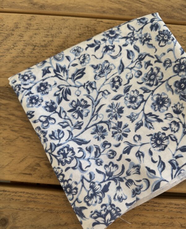 Fabric Remnant 148 x 36cm William Morris Merton Blue Cotton Fabric