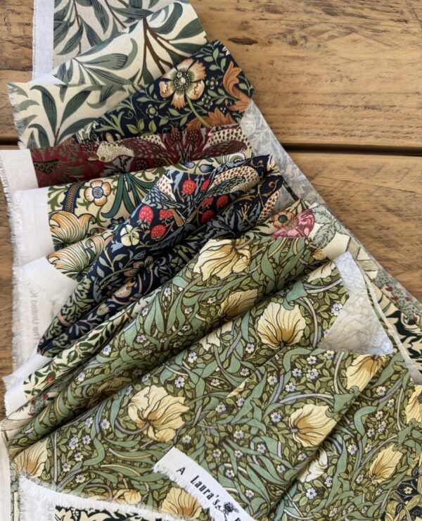 William Morris Patchwork Fabric Bundle – Triangle Pieces bundle D