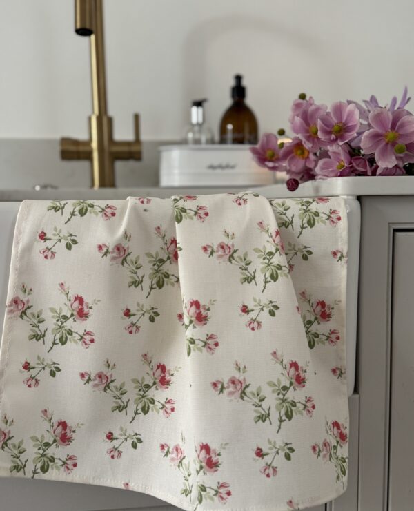 Charlotte Rose 100% Cotton Floral Tea Towel