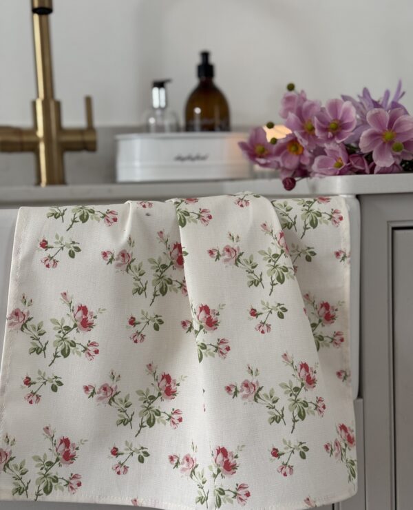 Charlotte Rose 100% Cotton Floral Tea Towel