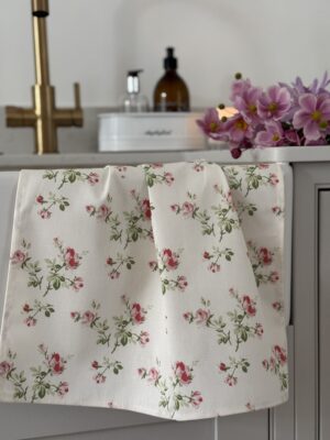 Charlotte Rose 100% Cotton Floral Tea Towel