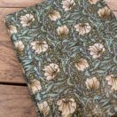 Fabric Remnant 141 x 199cm William Morris Pimpernel Green Pvc / Oilcloth Floral Tablecloth Fabri