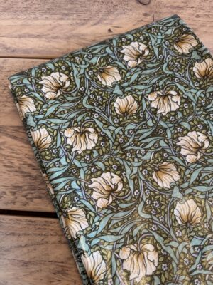 Fabric Remnant 141 x 199cm William Morris Pimpernel Green Pvc / Oilcloth Floral Tablecloth Fabri