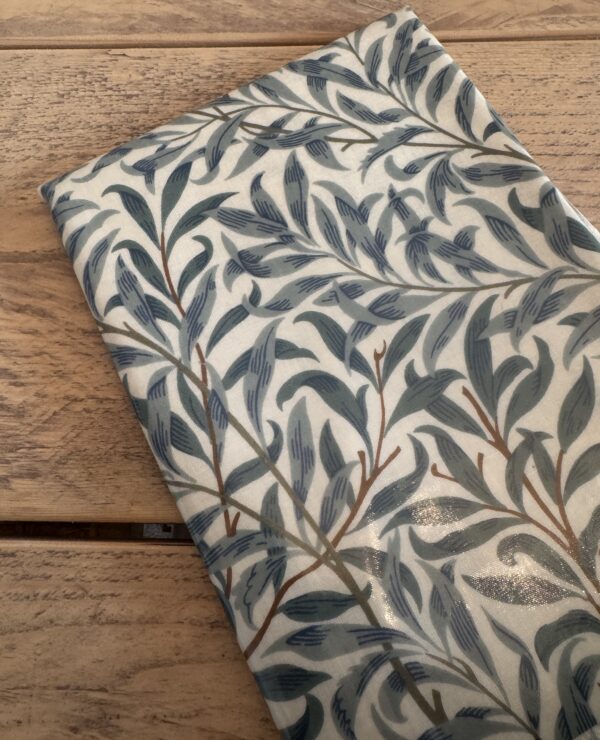 Willow Bough Green Pvc/ Oilcloth Floral Fabric 142 x 53cm Fabric Remnant