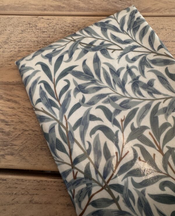 Willow Bough Green Pvc/ Oilcloth Floral Fabric 142 x 53cm Fabric Remnant
