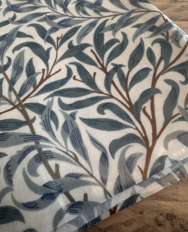 Willow Bough Green Pvc/ Oilcloth Floral Fabric 142 x 53cm Fabric Remnant