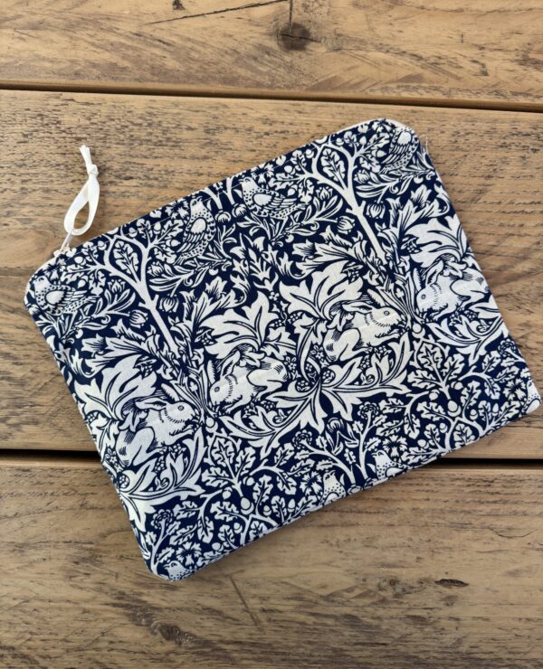 William Morris Brother Rabbit Blue Makeup Bag