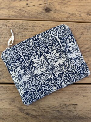 William Morris Brother Rabbit Blue Makeup Bag