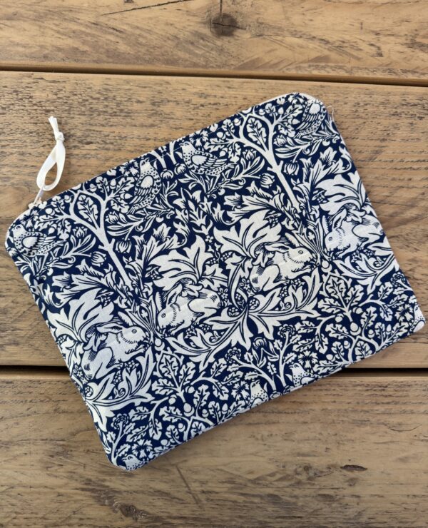 William Morris Brother Rabbit Blue Makeup Bag